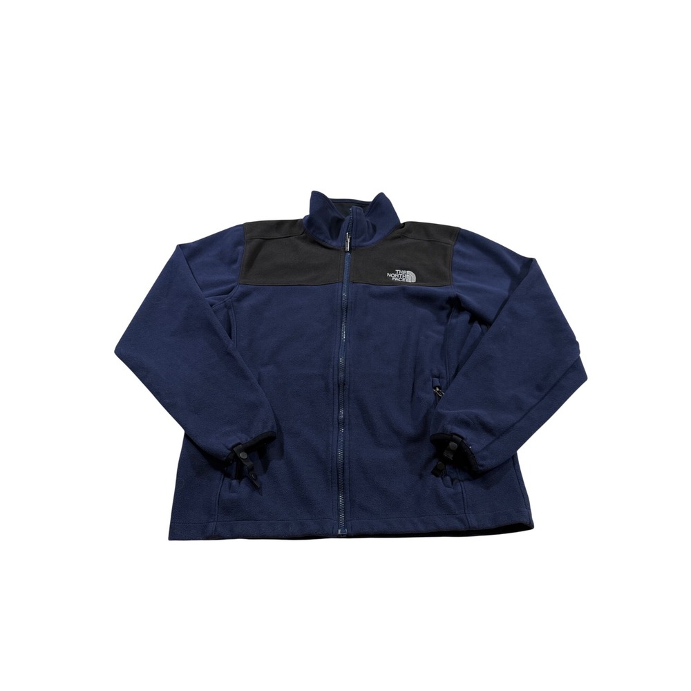 The North Face Fleece Jacket Navy Blue Colorblock Full Zip Outdoor Gorpcore L